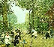 the cycle hut in the bois de boulogne, c. Jean Beraud